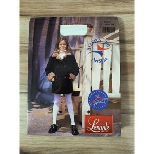 Levante Bimba 80 Airskin Girls Winter Weight Tights White Size 8 Ages 7-9 Italy
